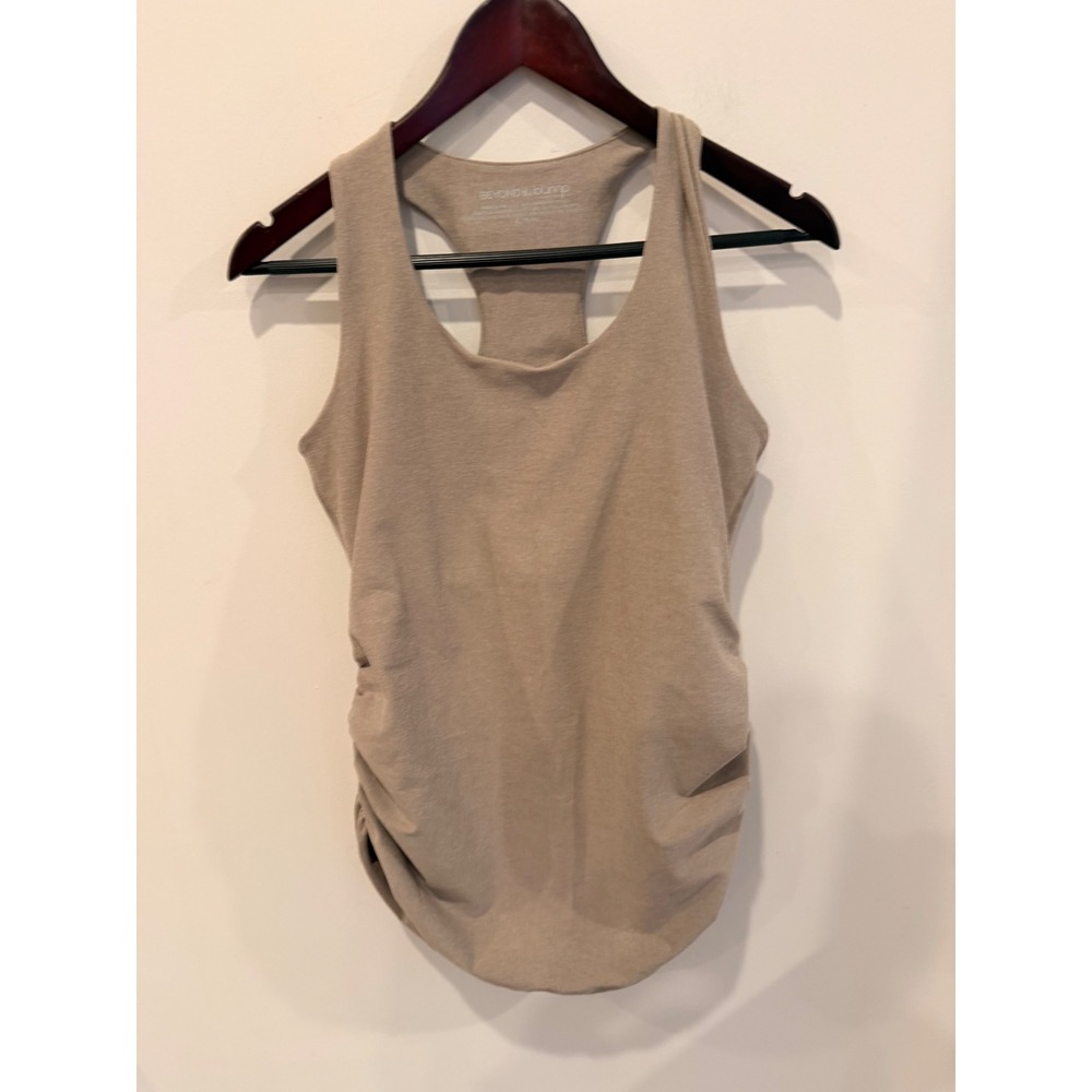 Beyond Yoga Beyond The Bump Maternity Tank XL Ruched Stretch USA